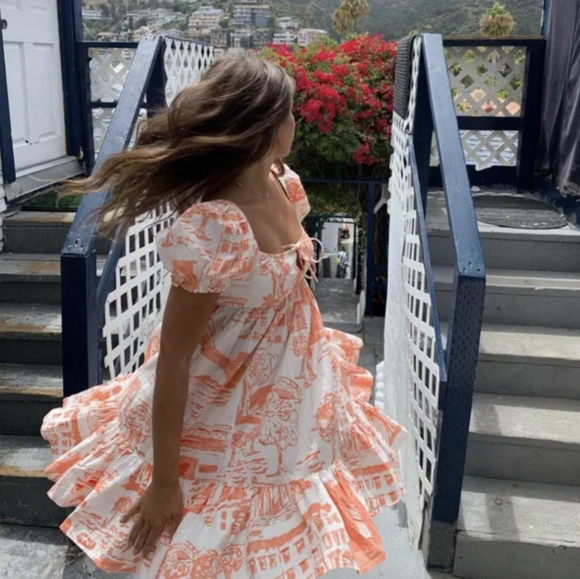 Tangerine Babydoll Dresses